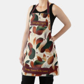 Tablier Tabard de feuille abstraite d'automne avec nom per (Insitu)