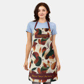 Tablier Tabard de feuille abstraite d'automne avec nom per (Porté)