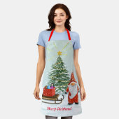 Tablier Tabard de lutin de Noël moyen (Porté)