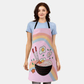 Tablier Tabard de ramen japonais Kawaii (Porté)