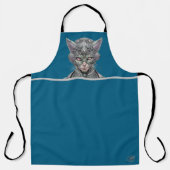 Tablier Tabard d'être félin argenté (Recto)