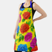 Tablier Tabard Floral Rose Jaune Clair (Insitu)
