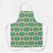 Tablier Tabard floral vert intégral (Recto)