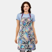 Tablier Tabard Imprimé Léopard Opale Glamour Féminin (Porté)