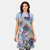 Tablier Tabard Imprimé Léopard Opale Glamour Féminin (Porté)