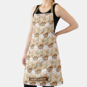 Tablier Tabard imprimé panier fleuri rose féminin (Insitu)