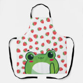 Tablier Tabard Kawaii Grenouille Fraise (Recto)