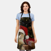 Tablier Tabard Kitty Santa Calicot (Porté)
