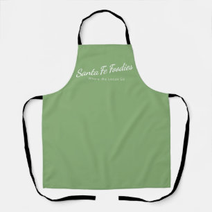 Tablier Tabard Light Sage avec logo Santa Fe Foodies