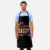 Tablier Tabard Sassy Neon Glow – Attitude Audacieuse (Porté)