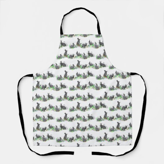 Tablier Tabard tout en impression Prairie de Lapin (Recto)