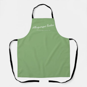 Tablier Tabard Vert Sauge Clair avec logo Albuquerque Food