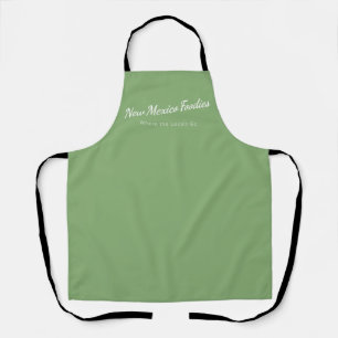 Tablier Tabard Vert Sauge Clair avec logo New Mexico Foodi