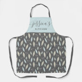 Tablier Tabardier à Impression Botanique de Feuille (Recto)