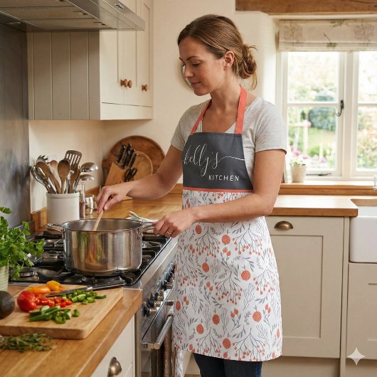 Tablier Tabardier à Impression Florale Partout