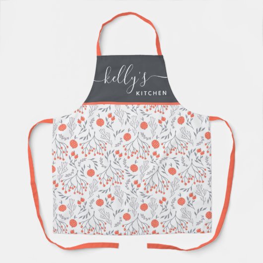 Tablier Tabardier à Impression Florale Partout (Recto)