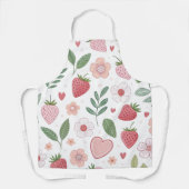 Tablier Tabardier à Impression Générale Motif Fraise (Recto)