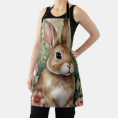 Tablier Tabardier à impression intégrale Blush Blooms et r (Insitu)