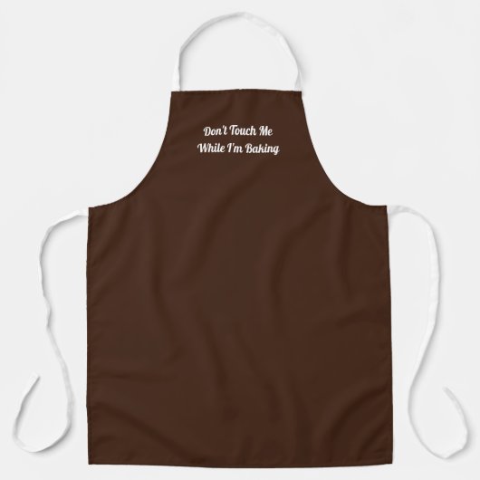 Tablier Tabardier 'Ne touchez pas' en marron (Recto)