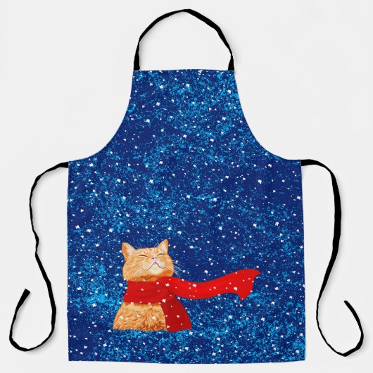 Tablier Tabby aime la neige (Recto)