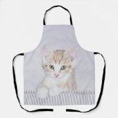 Tablier Tabby Jaune Peinture Chat - Cute Original Chat Art (Recto)