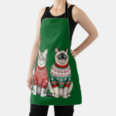 Tablier Tabby, Tabby et chats siamois (Insitu)