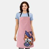 Tablier Tabby Witch Brew – Joli Design de Chat Halloween (Porté)