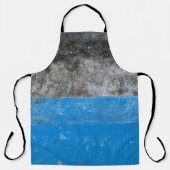 Tablier Tableau abstrait bleu et blanc (Recto)