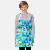 Tablier Tableau de contrôle Hibiscus Hawaiian Floral Turqu (Porté)