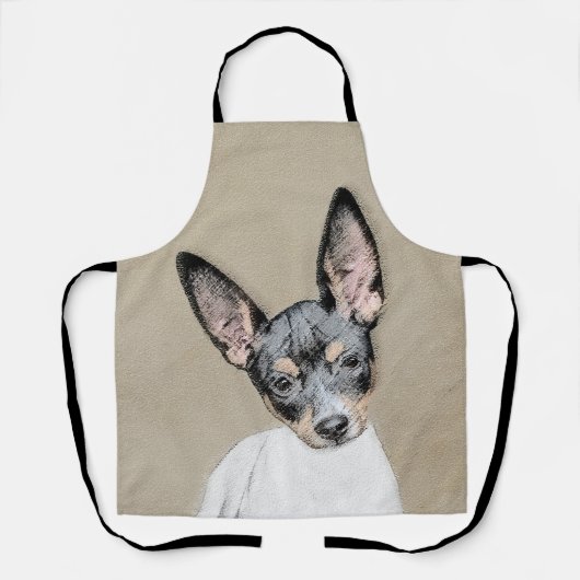 Tablier Tableau Rat Terrier - Cute Original Chien Art (Recto)