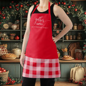 Tablier Tablée de Thanksgiving Plaid Rouge et Blanc