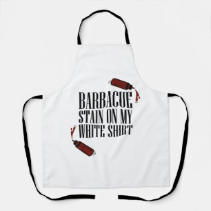 Tablier Tache de BBQ sur mon Blanc