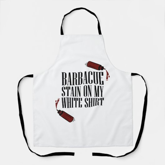 Tablier Tache de BBQ sur mon Blanc (Recto)