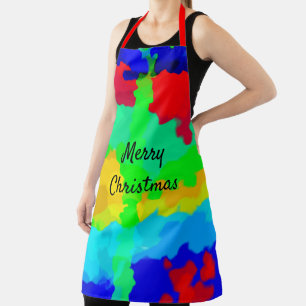 Tablier Tache d'encre coloré Abstrait Joyeux Cool de Noël