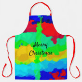 Tablier Tache d'encre coloré Abstrait Joyeux Cool de Noël (Recto)