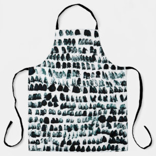 Tablier Taches de peinture noire avec taches, taches et gr