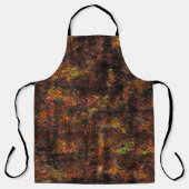 Tablier Taches massives et brun verni sur un vert menthe (Recto)