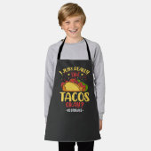 Tablier Taco Funny Dit Que J'Aime Vraiment Les Tacos (Porté)