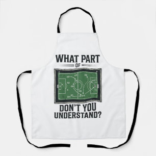 Tablier Tactiques de football drôles Design de chemise vin