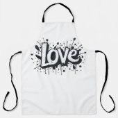 Tablier Tag d'amour monochrome (Recto)