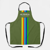 Tablier Tagline d'entreprise Moderne Verres Grilles Vert (Recto)