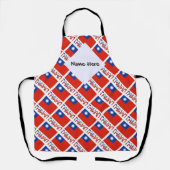 Tablier Taïwan Drapeau Taïwanais Carrelé personnalisé (Recto)