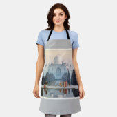 Tablier Taj Mahal, Hiroshi Yoshida, coupe de bois (Porté)