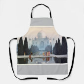 Tablier Taj Mahal, Hiroshi Yoshida, coupe de bois (Recto)