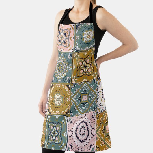 Tablier Talavera Indian : Patchwork, Ethnic Mosaic. (Insitu)