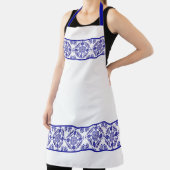 Tablier Talavera trois bleu et blanc (Insitu)