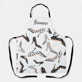 Tablier Talons hauts élégants noir et blanc (Recto)