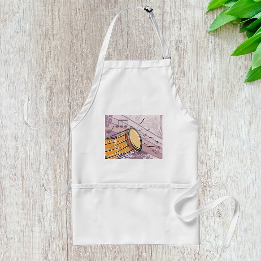 Tablier Tambour traditionnel Bongo avec notes musicales