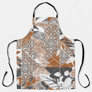 Tablier Tapa tissu tribal de style hawaïen abstrait patchw