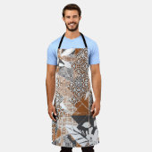 Tablier Tapa tissu tribal de style hawaïen abstrait patchw (Porté)